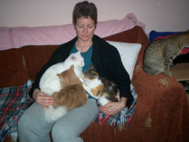 Sharon & cats photo